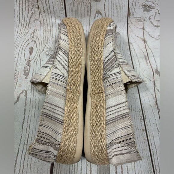 Espirit Women's Noella Espadrille Slip On Taupe Canvas Flats Size 6.5 - Picture 7 of 12